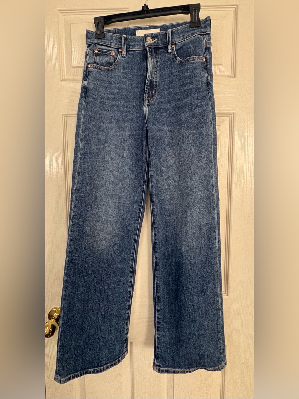 Mother Jeans Women High Rise, Straight Leg, Denim Blue Size 27 #067